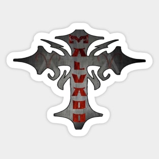 Malvado Cross Design Sticker